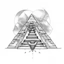 Aztec pyramid tattoo design idea