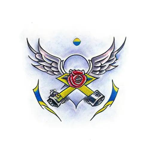 ukrainian trident tattoo design idea