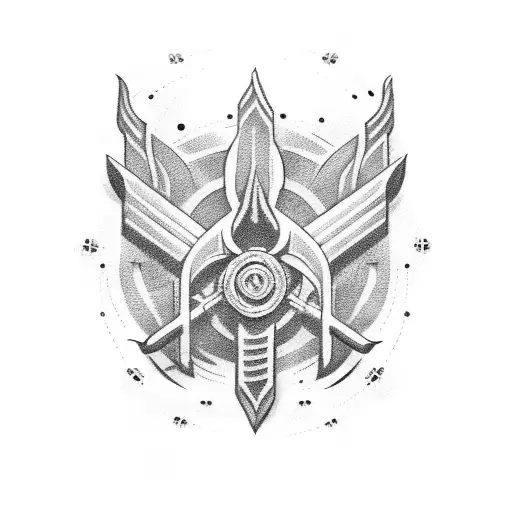 ukrainian trident tattoo design idea