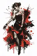 Between exposing yourself and hiding; eros as the main object of greed; fear, lack, impulse desires, needs, devastation. tattoo design idea