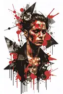 Between exposing yourself and hiding; eros as the main object of greed; fear, lack, impulse desires, needs, devastation. tattoo design idea