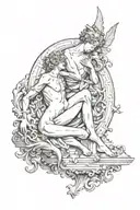Between exposing yourself and hiding; between passionate desire and impoverishment; eros as the main object of greed. tattoo design idea