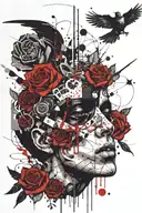 Between exposing yourself and hiding; between passionate desire and impoverishment; eros as the main object of greed. tattoo design idea