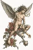 Between exposing yourself and hiding; between passionate desire and impoverishment; eros as the main object of greed. tattoo design idea