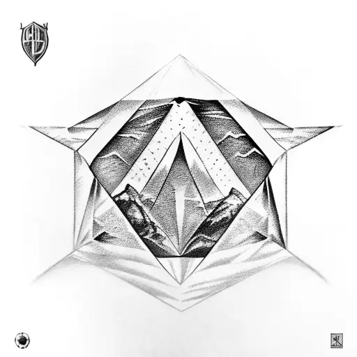 lord of the rings theme inside a diamond tattoo design idea