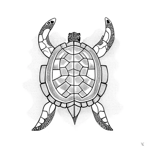 Turtle tattoo design idea