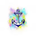 Anchor tattoo design idea