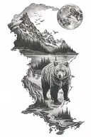 alaska scene tattoo design idea