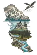 alaska scene tattoo design idea