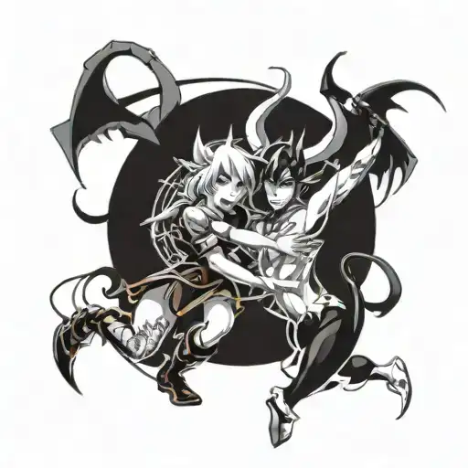 dance with devil  tattoo design idea