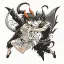 dance with devil  tattoo design idea