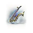 saxophone tattoo design idea