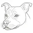 staffy ears outline   tattoo design idea