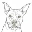 staffy ears outline   tattoo design idea