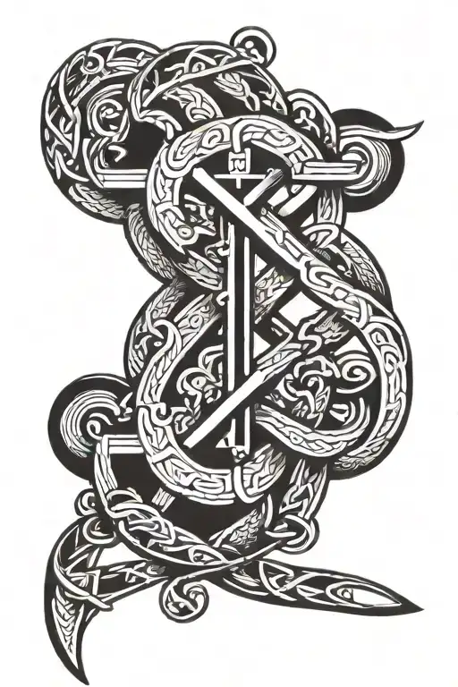 forearm tattoo irish knot design incorporating wiht word ssrs tattoo design idea