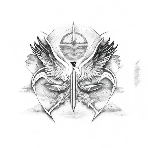 nordic mythology and raven tatoo tattoo design idea