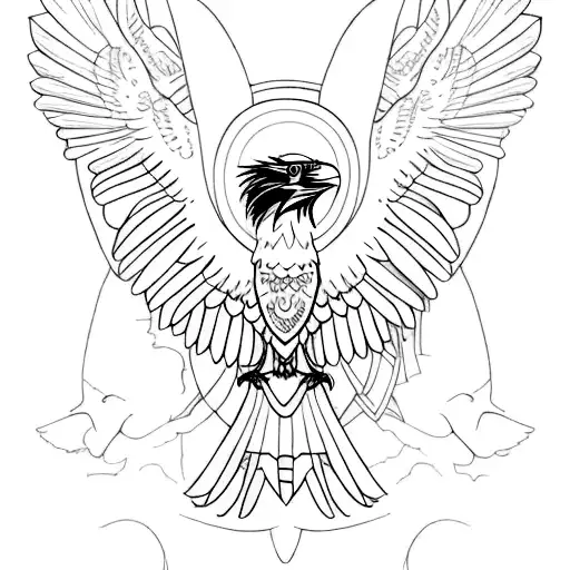 nordic mythology raven tatoo tattoo design idea
