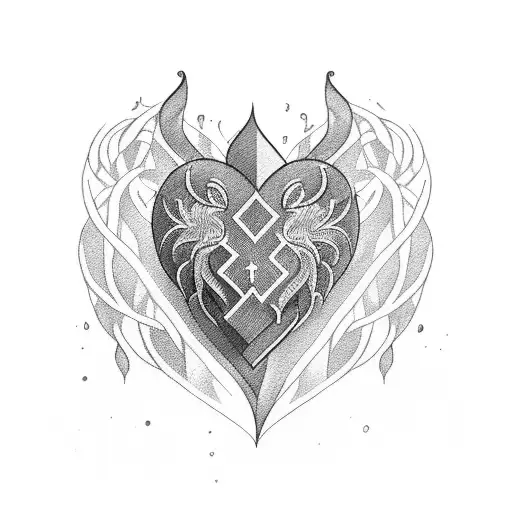 Crying Heart tattoo design idea
