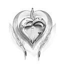 Crying Heart tattoo design idea