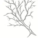 A minimalist tattoo of a tree with each branch representing a family member, symbolizing the strength and interconnectedness of the family tattoo design idea
