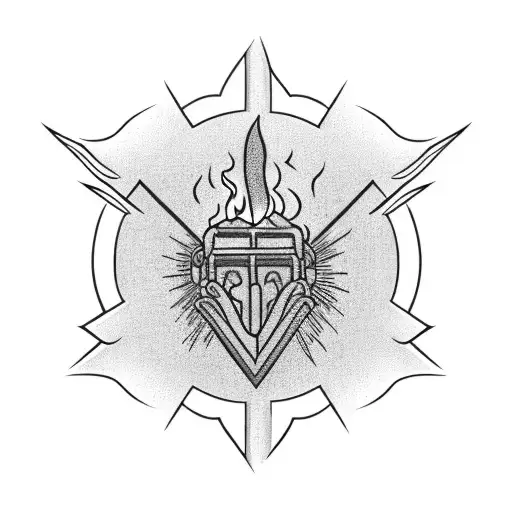 flame and knowledge history  tattoo design idea