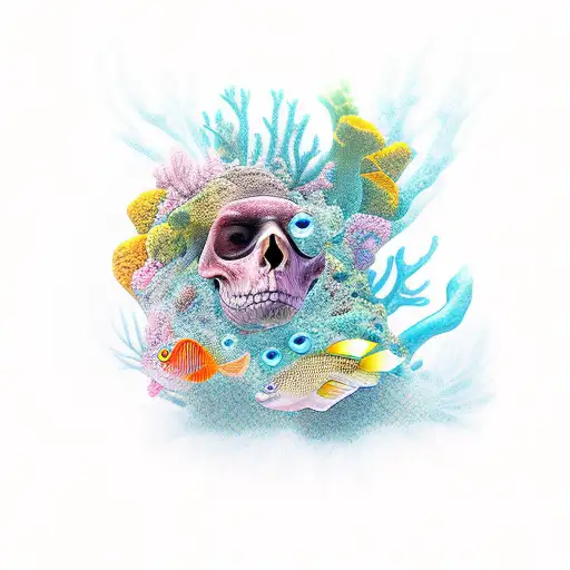 underwater tattoo design idea