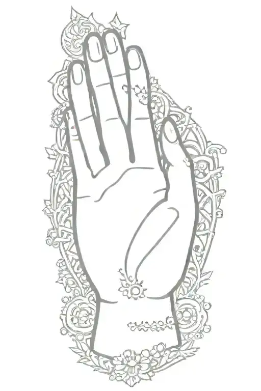 Fatima's hand with Turkish rug pattern tattoo design idea