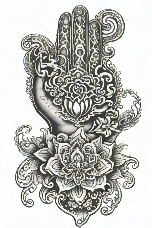 Fatima's hand tattoo inspired tattoo design idea