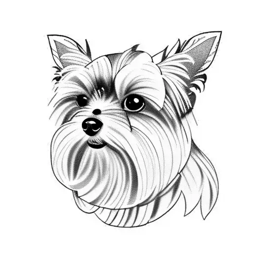 yorkshire terrier tattoo design idea