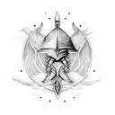 vikings ship tattoo design idea