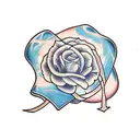 colon cancer ribbon  tattoo design idea