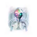 alien smoking  tattoo design idea