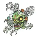 Zombie bite tattoo design idea