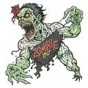Zombie bite tattoo design idea