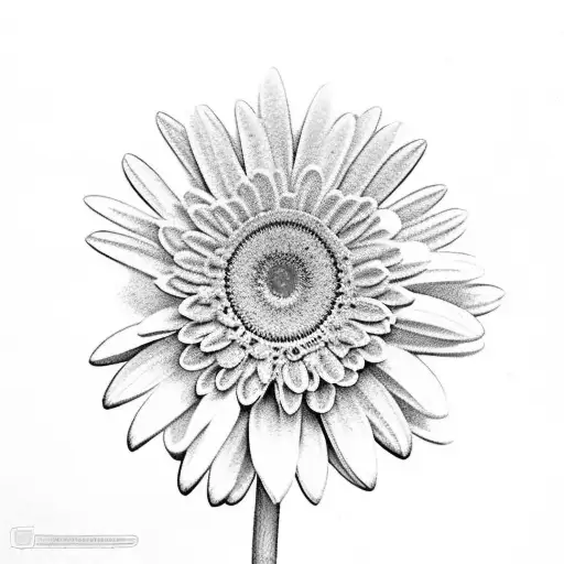 Geranie, Klatschmohn, Chrysantheme,gerbera, Ringelblume  tattoo design idea