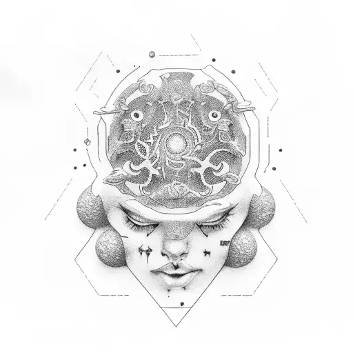 adhd serotonin psilocybin lsd  tattoo design idea