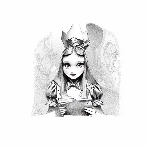Alice in Wonderland tattoo design idea