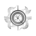 mauri send clock tattoo design idea