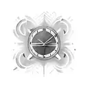 mauri send clock tattoo design idea