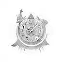 mauri send clock tattoo design idea