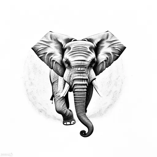Elephant tattoo design idea