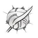 baseball diamond tattoo design idea