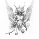 lady justice  tattoo design idea
