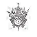 lady justice  tattoo design idea