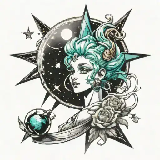 Uranus, Wassermann, Sailor Moon tattoo design idea