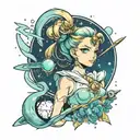 Uranus, Wassermann, Sailor Moon tattoo design idea