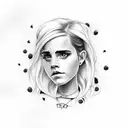 Emma Watson goth tattoo design idea