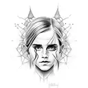 Emma Watson goth tattoo design idea