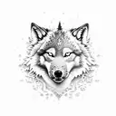 Snow Wolf tattoo design idea