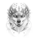 Lady Liberty riding a direwolf tattoo design idea